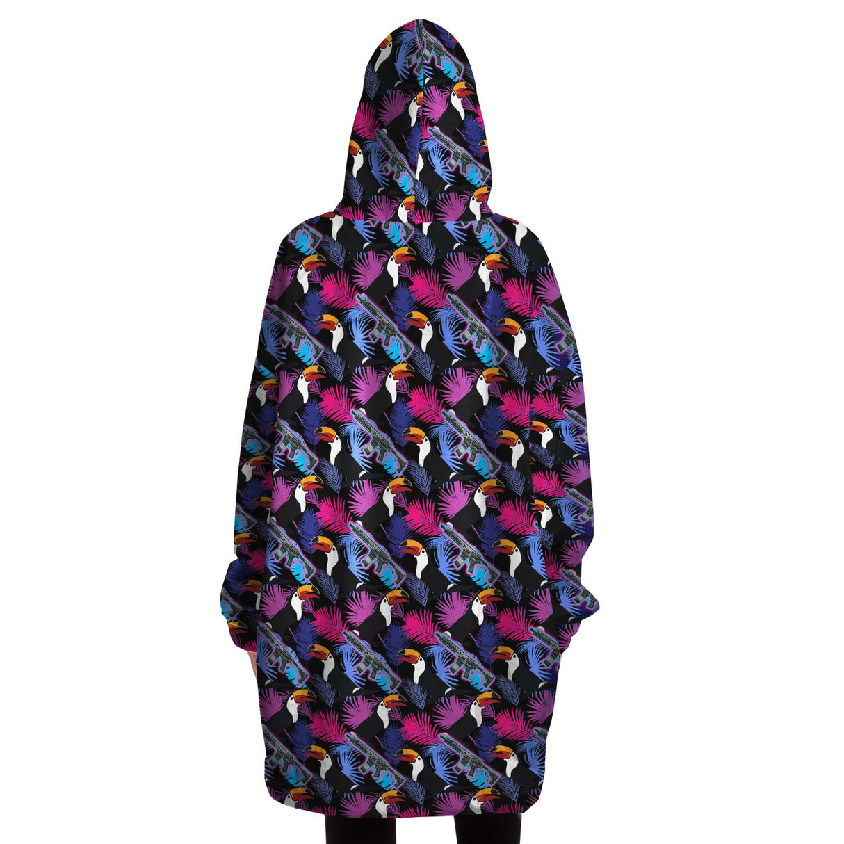 Sudadera con capucha cómoda Rad Palm Toucan Attack 