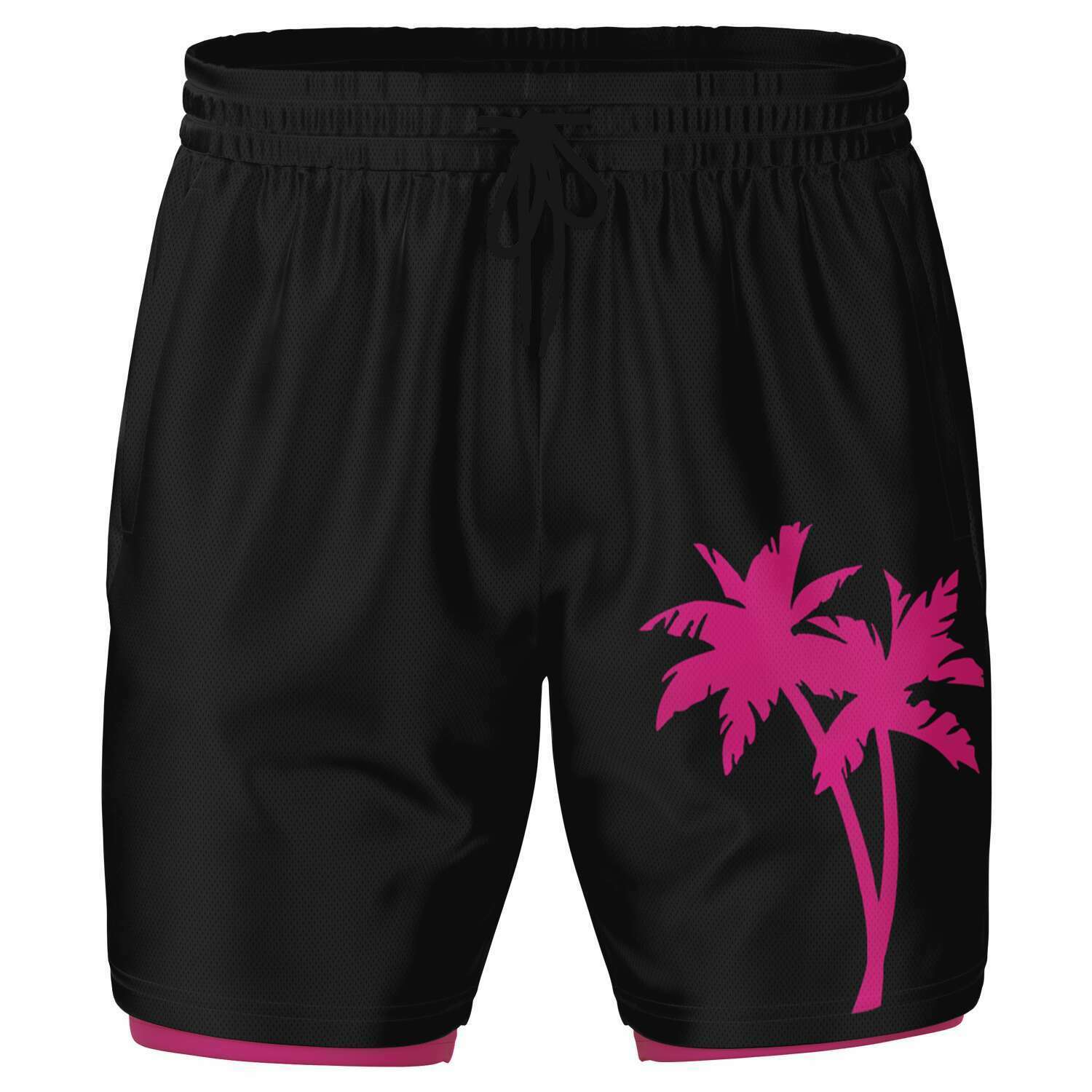 Rad Palm Pink Palm Men's 2-in-1 Shorts
