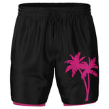 Rad Palm Pink Palm Men's 2-in-1 Shorts