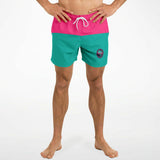 Rad Palm Color Block Men's Swim Trunks