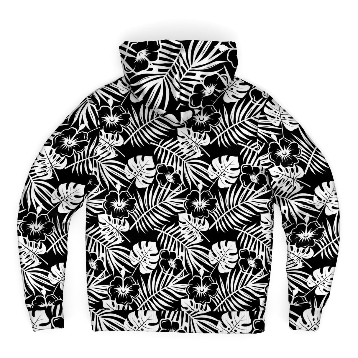 Sudadera con capucha y cremallera de microfibra Rad Palm BLK WHT 