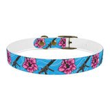 Collar para perros azul hibisco de alta capacidad Rad Palm 