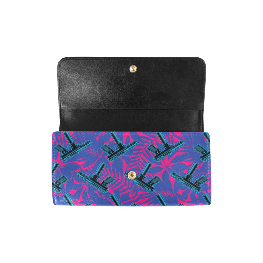 9 Lives Women's Trifold Long Clutch Wallet