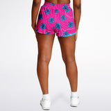 Pantalones cortos 2 en 1 de alta capacidad Hibiscus para mujer de Rad Palm 