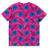 Camiseta unisex de alta capacidad con diseño de hibisco de Rad Palm