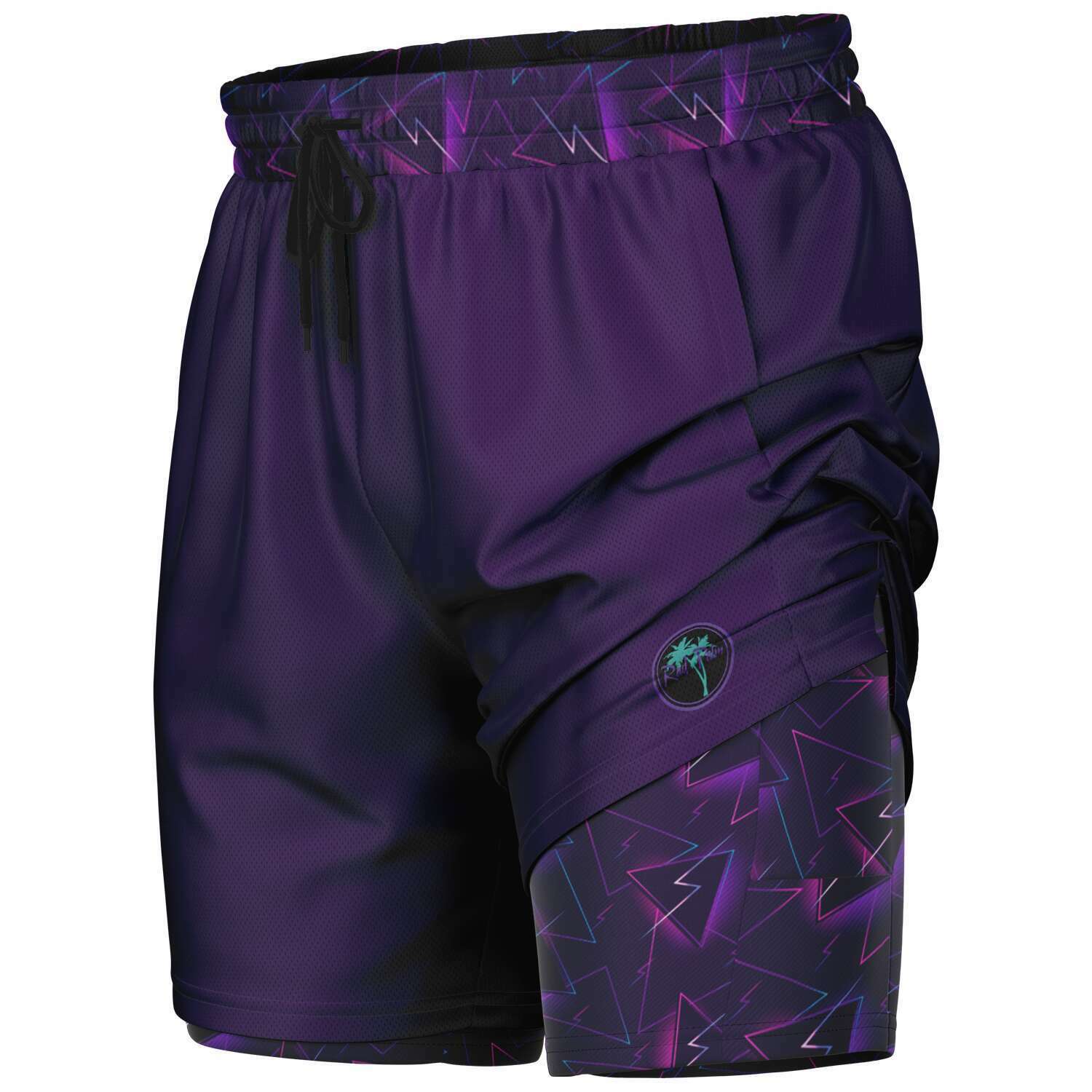 Pantalones cortos 2 en 1 para hombre Rad Palm Skate Night 