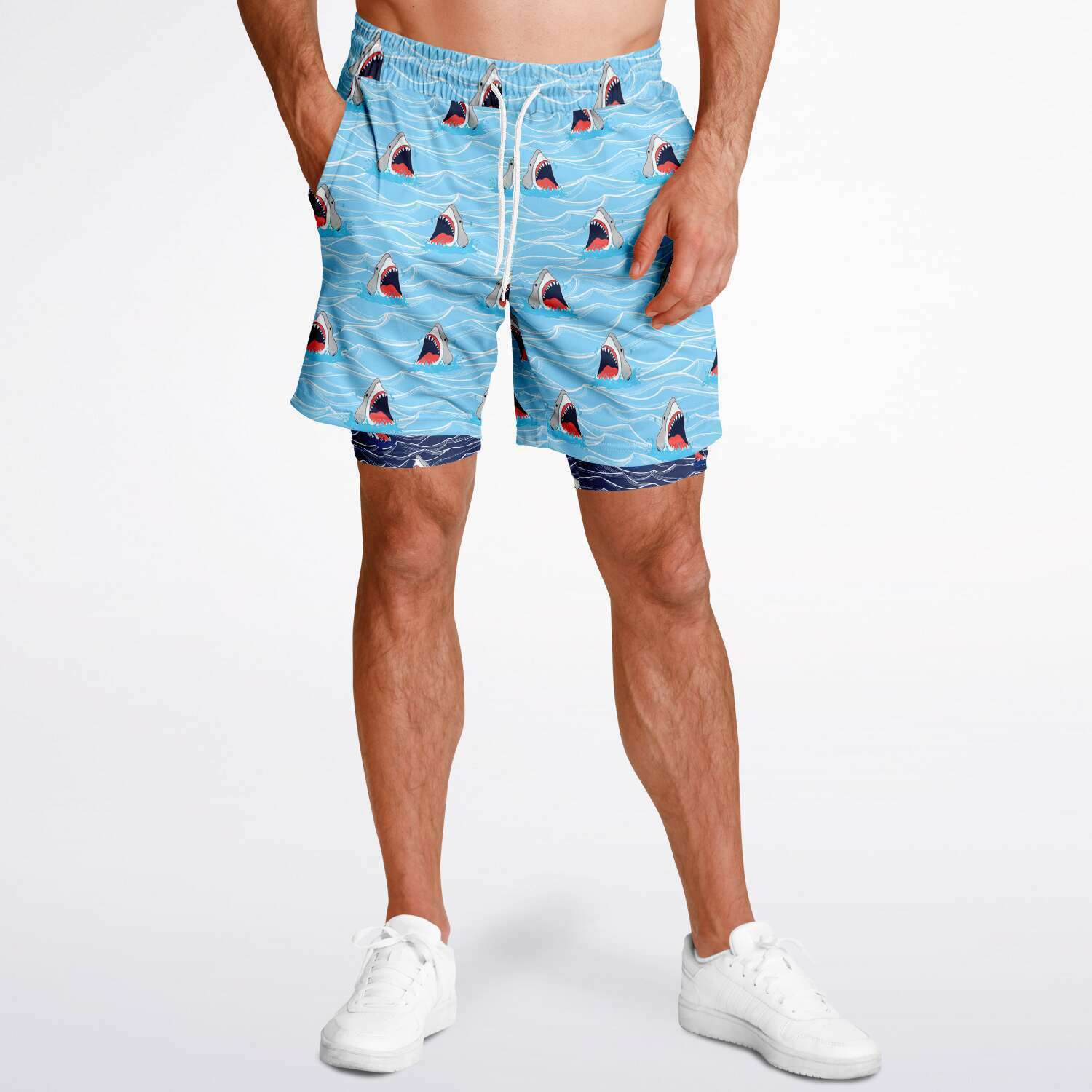 Pantalones cortos 2 en 1 Rad Palm Shark Bait para hombre 