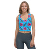 Load image into Gallery viewer, High Capacity Hibiscus Blue Crop Top