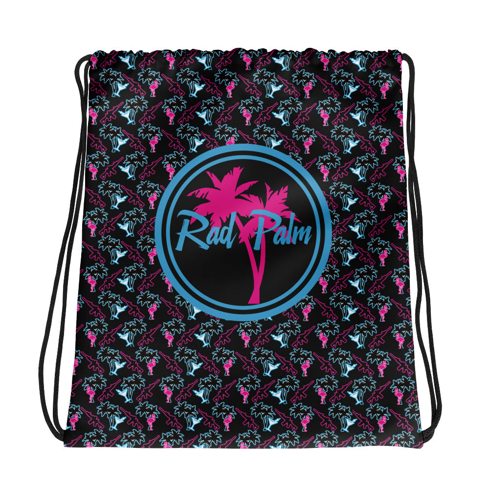 Rad Palm Neon Attack Drawstring bag