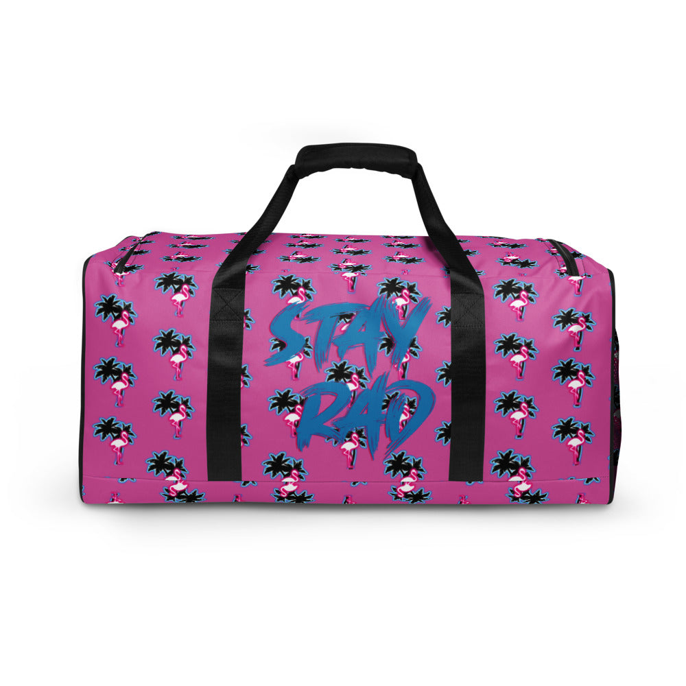 Rad Palm Pink Flamingo Duffle Bag