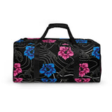 Rad Palm High Capacity Hibiscus Black Duffle bag