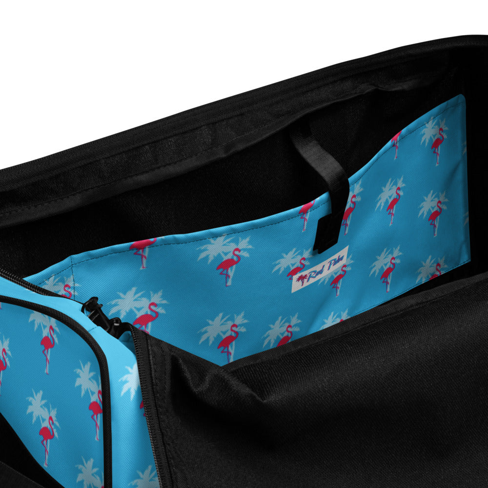 Rad Palm Flamingo Blue Duffle Bag