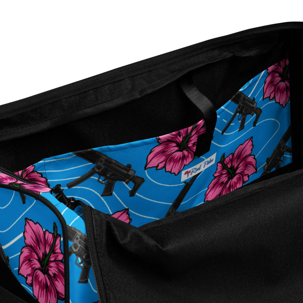 Rad Palm High Capacity Hibiscus Blue Duffle bag