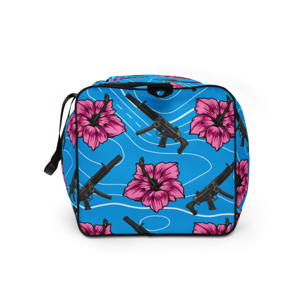 Rad Palm High Capacity Hibiscus Blue Duffle bag