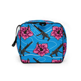 Bolsa de lona azul hibisco de gran capacidad Rad Palm