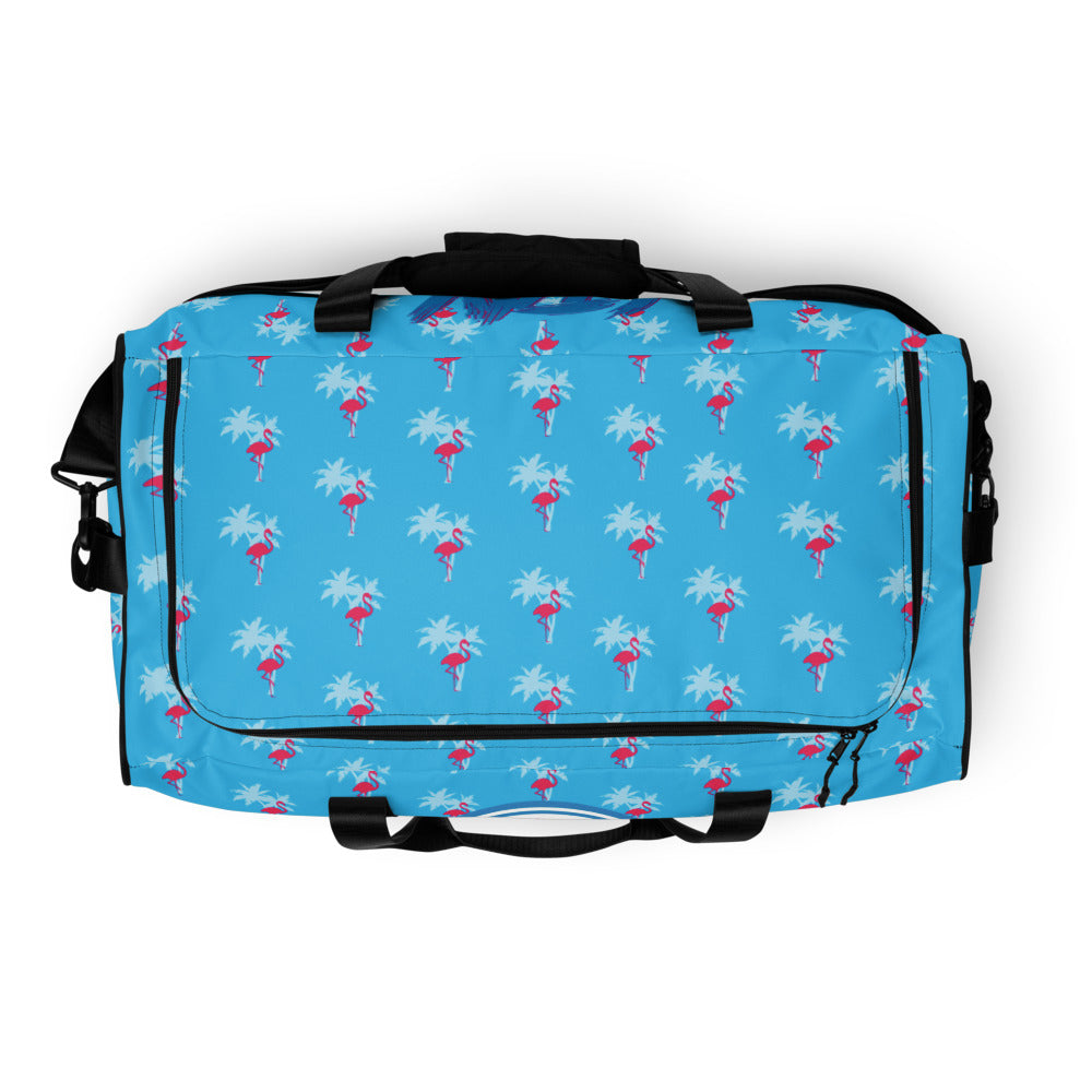 Rad Palm Flamingo Blue Duffle Bag
