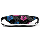 Rad Palm High Capacity Hibiscus Black Fanny Pack