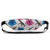Rad Palm High Capacity Hibiscus White Fanny Pack
