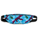 Rad Palm Hops and Hand Grenades Blue Fanny Pack