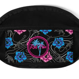 Rad Palm High Capacity Hibiscus Black Fanny Pack