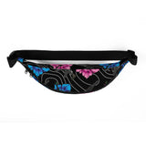 Rad Palm High Capacity Hibiscus Black Fanny Pack