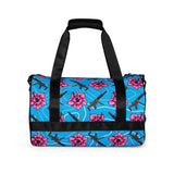 Bolsa de gimnasio de gran capacidad en color azul hibisco