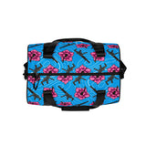 Bolsa de gimnasio de gran capacidad en color azul hibisco