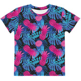 Camiseta de cuello redondo para niños Rad Palm Pineapple Express