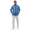Load image into Gallery viewer, Rad Palm High Capacity Hibiscus Blue Men’s Windbreaker
