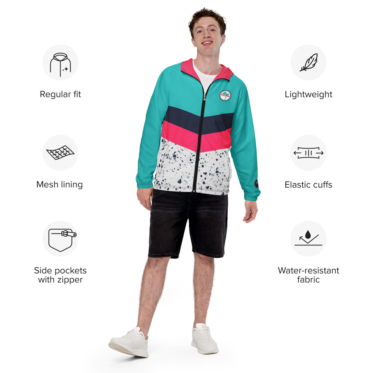 Rad Palm Bottoms Up Men’s Windbreaker