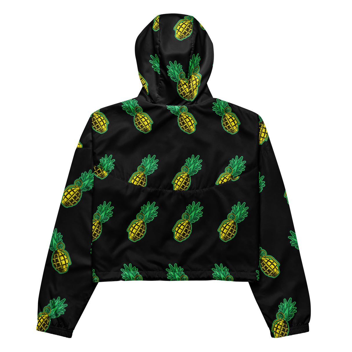 Rad Palm Pineapple Death Women's Cropped Windbreaker