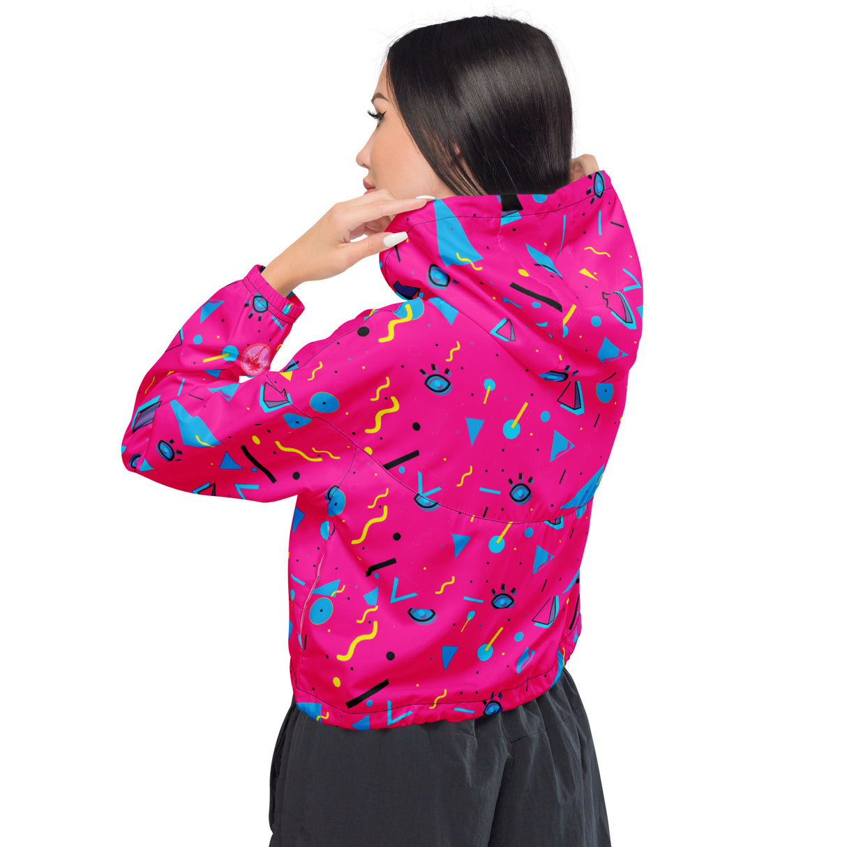 Rad Palm Pink Panther Women’s Cropped Windbreaker