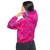 Load image into Gallery viewer, Rad Palm Pink Panther Women’s Cropped Windbreaker