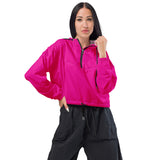 Rad Palm Hot Pink Women’s Cropped Windbreaker