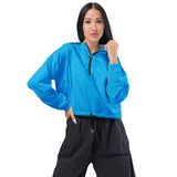 Rad Palm Bright Blue Women’s Cropped Windbreaker