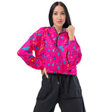 Rad Palm Pink Panther Women’s Cropped Windbreaker