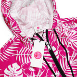 Rad Palm Pink Aloha Women’s Cropped Windbreaker