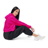 Rad Palm Hot Pink Women’s Cropped Windbreaker