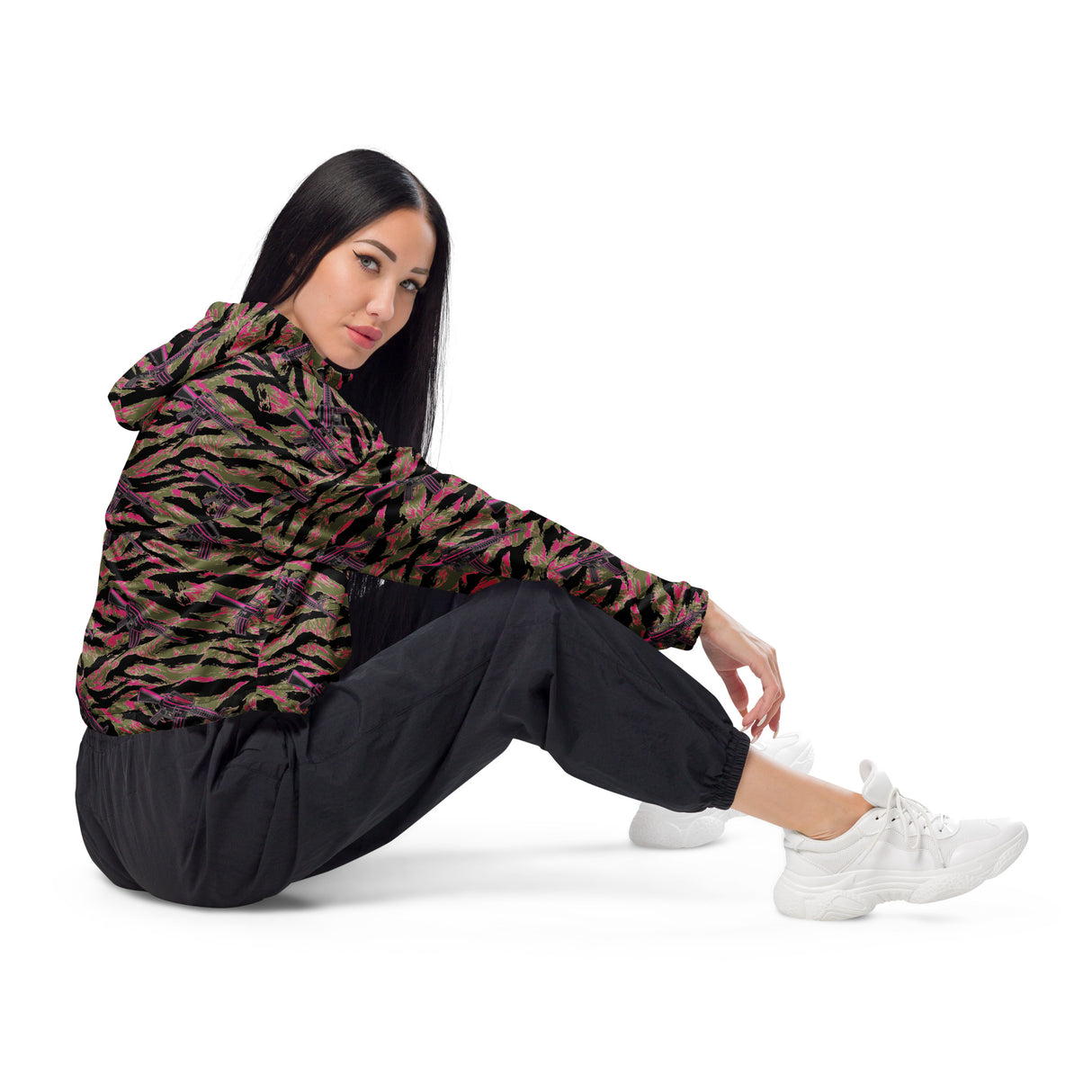 Rad Palm Da Nang Disco Women's Cropped Windbreaker