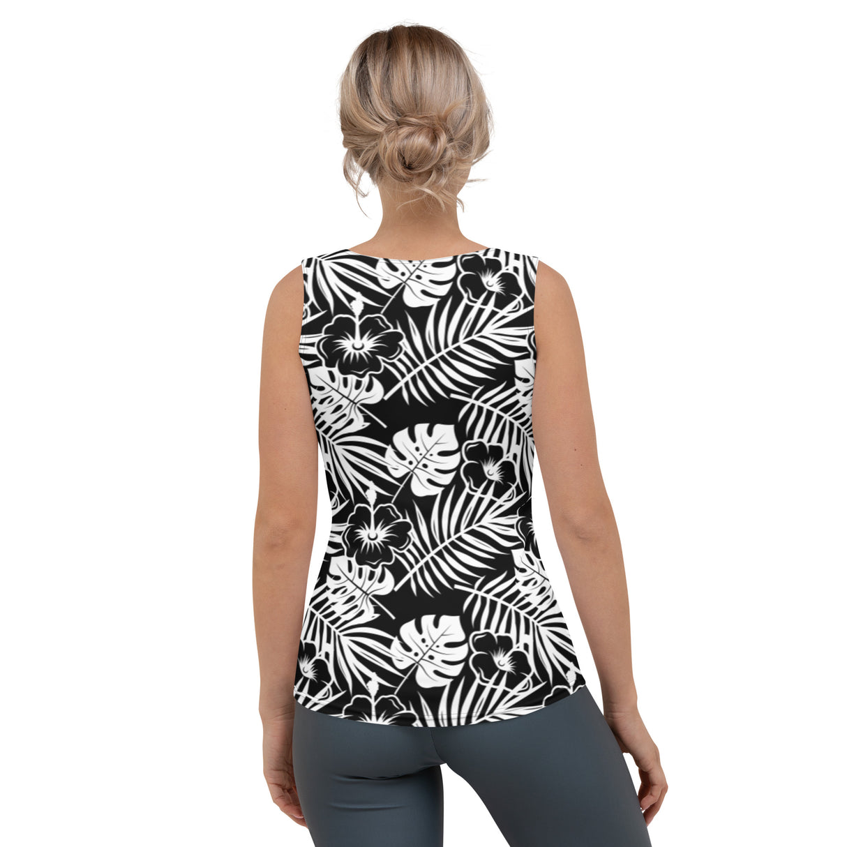 Camiseta sin mangas Rad Palm BLK WHT