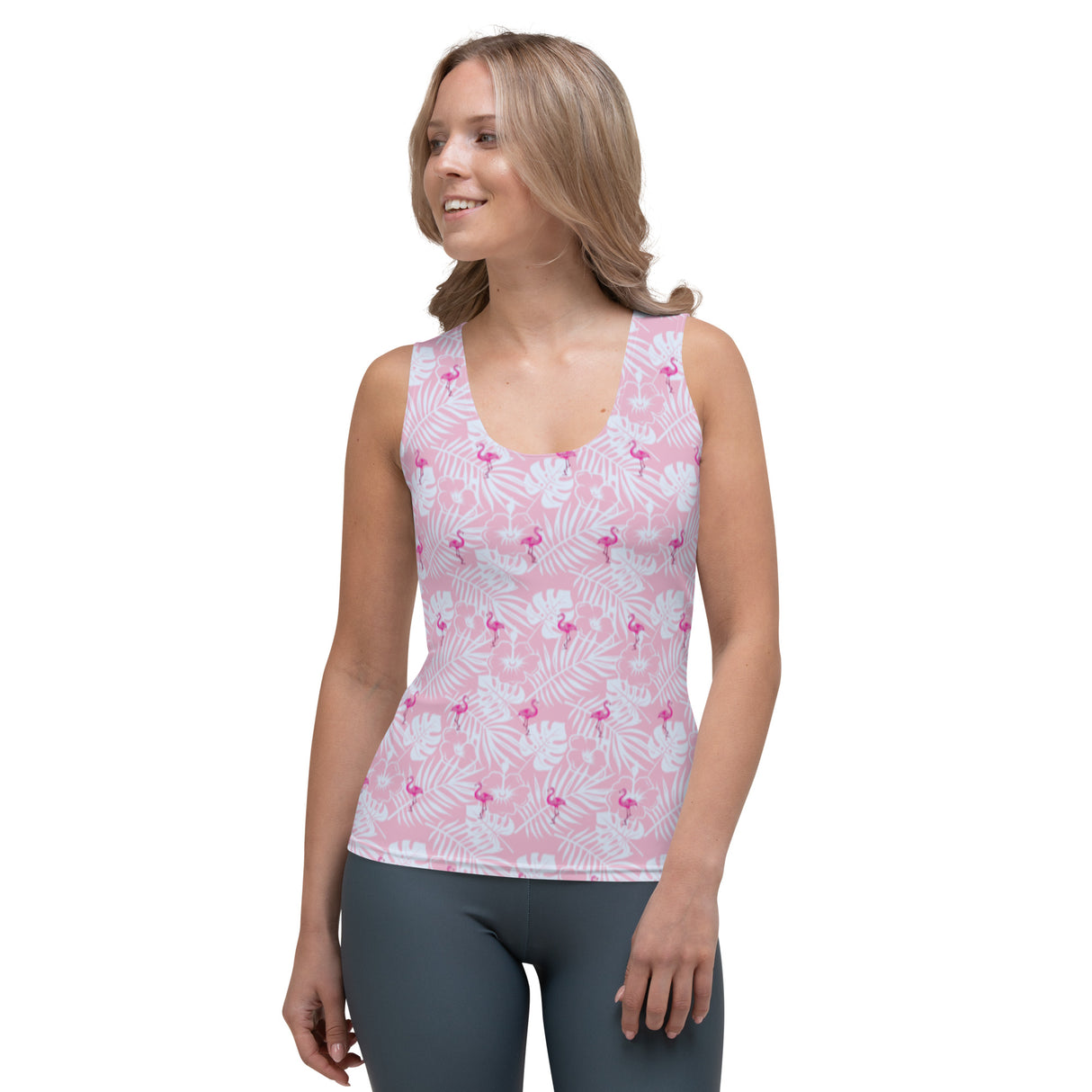 Rad Palm Party Like A Flockstar Pink Tank Top