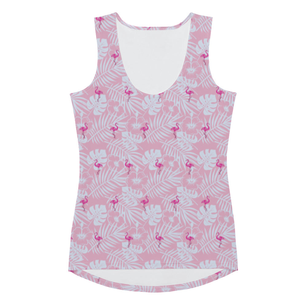 Rad Palm Party Like A Flockstar Pink Tank Top