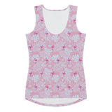 Camiseta sin mangas rosa Rad Palm Party Like A Flockstar