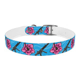 Collar para perros azul hibisco de alta capacidad Rad Palm 