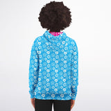 Sudadera con capucha y cremallera Aloha azul Rad Palm