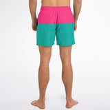 Rad Palm Color Block Men's Swim Trunks