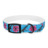 Collar para perros azul hibisco de alta capacidad Rad Palm 