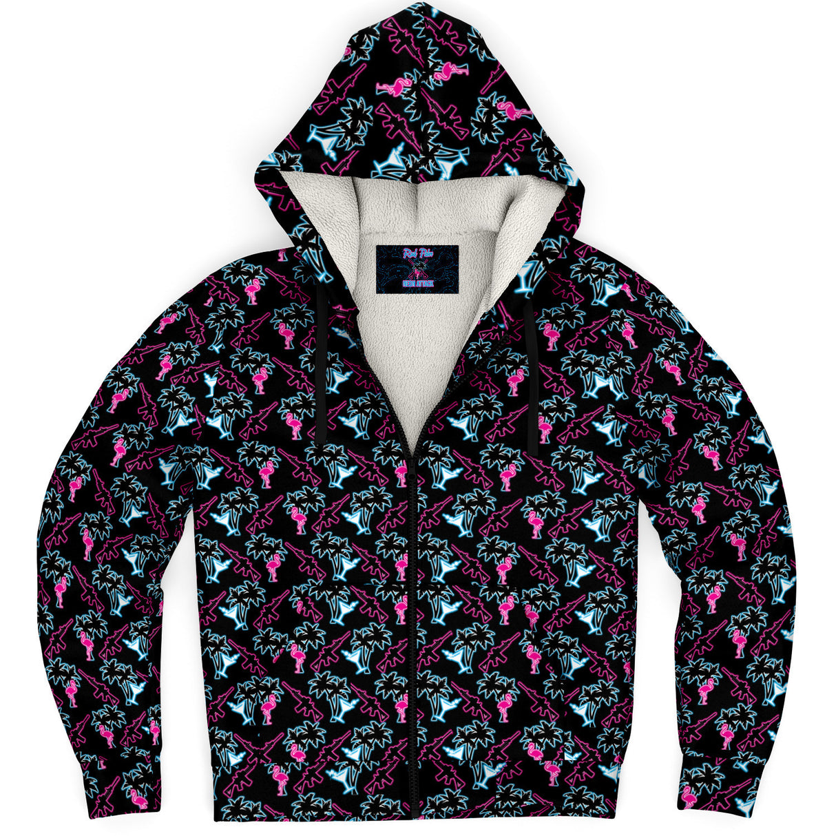 Sudadera con capucha y forro polar Rad Palm Neon Attack 