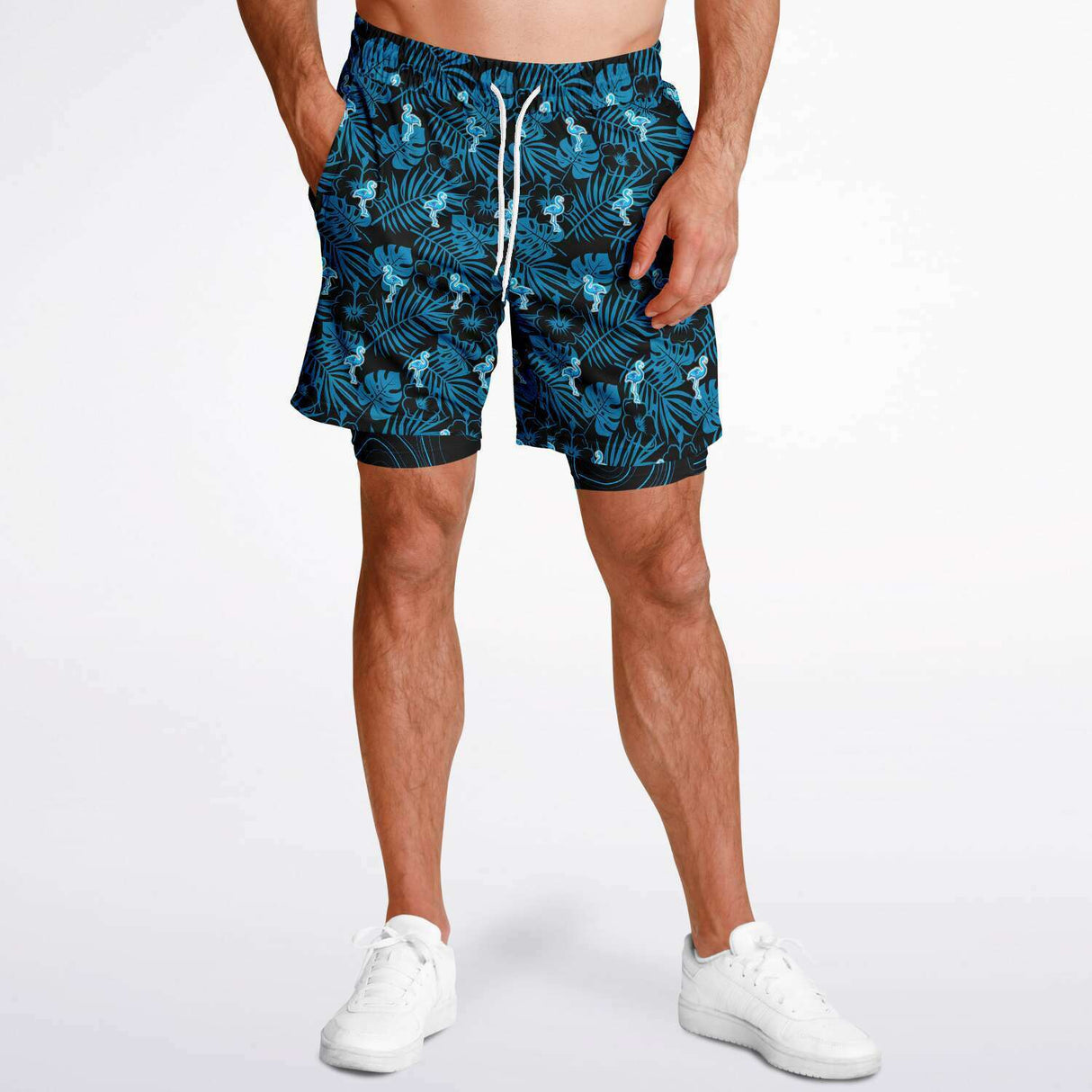 Rad Palm Party Like A Flockstar Men's 2-in-1 Shorts