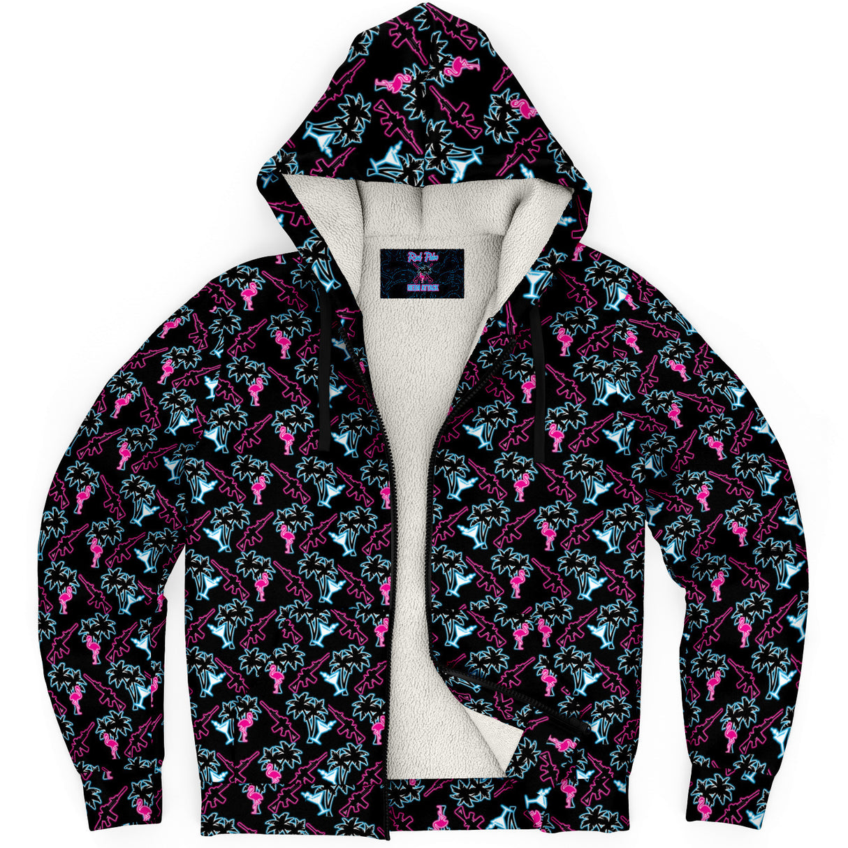 Sudadera con capucha y forro polar Rad Palm Neon Attack 